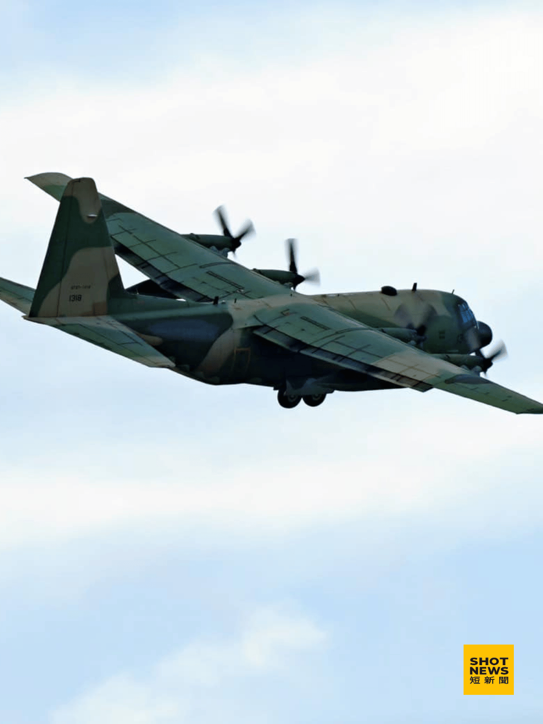 台灣空軍 C-130 運輸機。(國防部發言人)