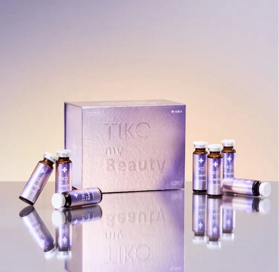 榮獲韓國首爾發明大獎金牌的TIKO my Beauty三胜肽光泌賦活飲素顏小光瓶，深受韓國女性喜愛。（圖／翻攝TIKO官網）