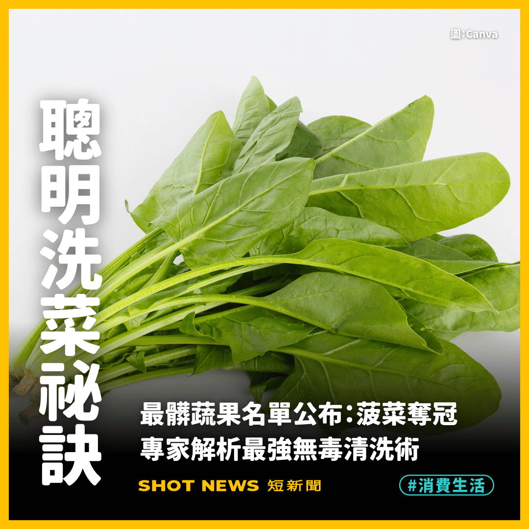 菠菜連霸最髒蔬果第一名？譚敦慈曝清洗關鍵