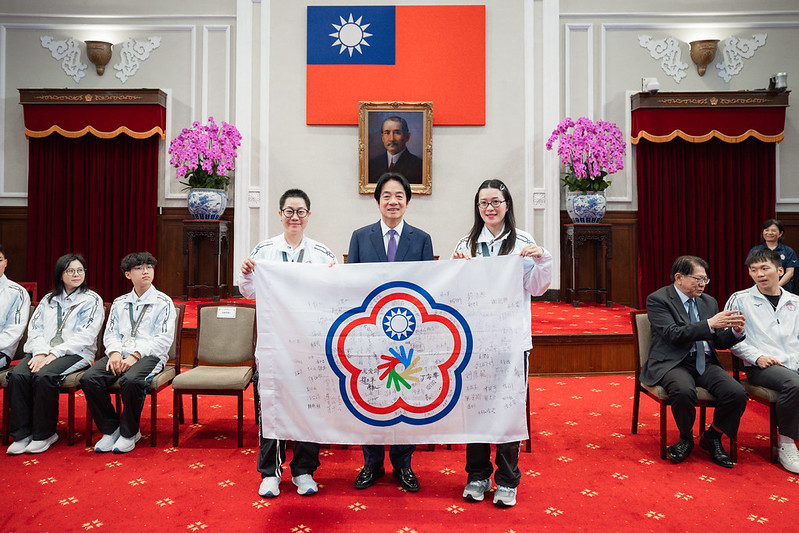 賴清德接見聽奧代表團 讚台灣的驕傲