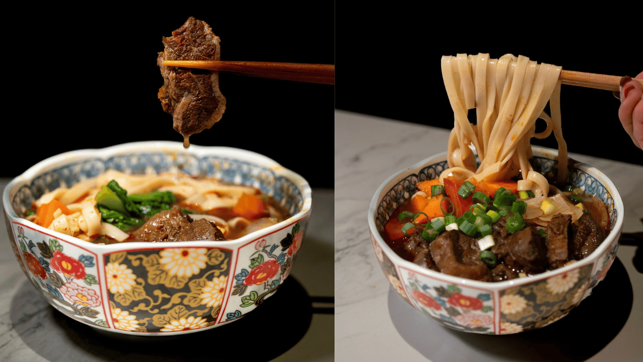 「牛店精燉牛肉麵」將西式高湯工法融入傳統麵食,以大骨與香料慢火熬煮24小時,完美淬鍊出層次豐富的頂級紅燒湯頭。(圖/ 擷取自牛店FB)