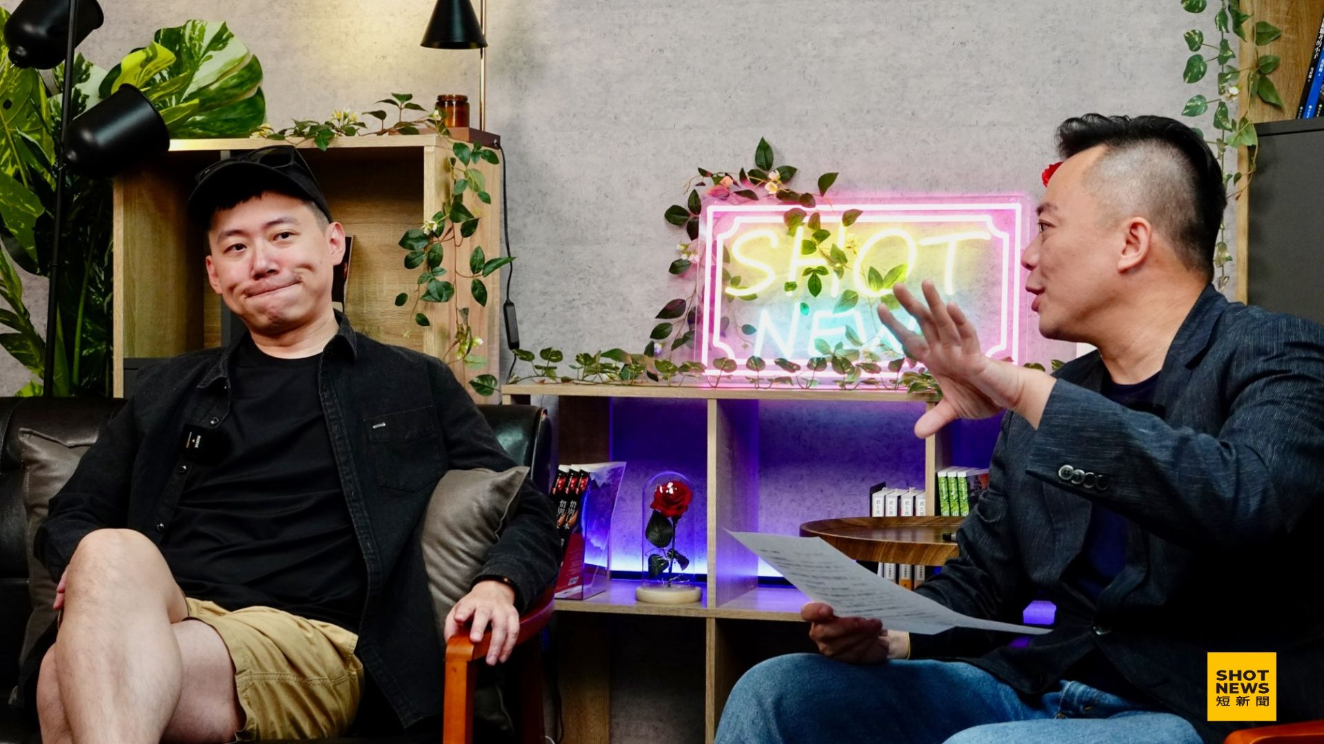 百萬網紅Cheap與《短新聞》總編輯沈志霖。