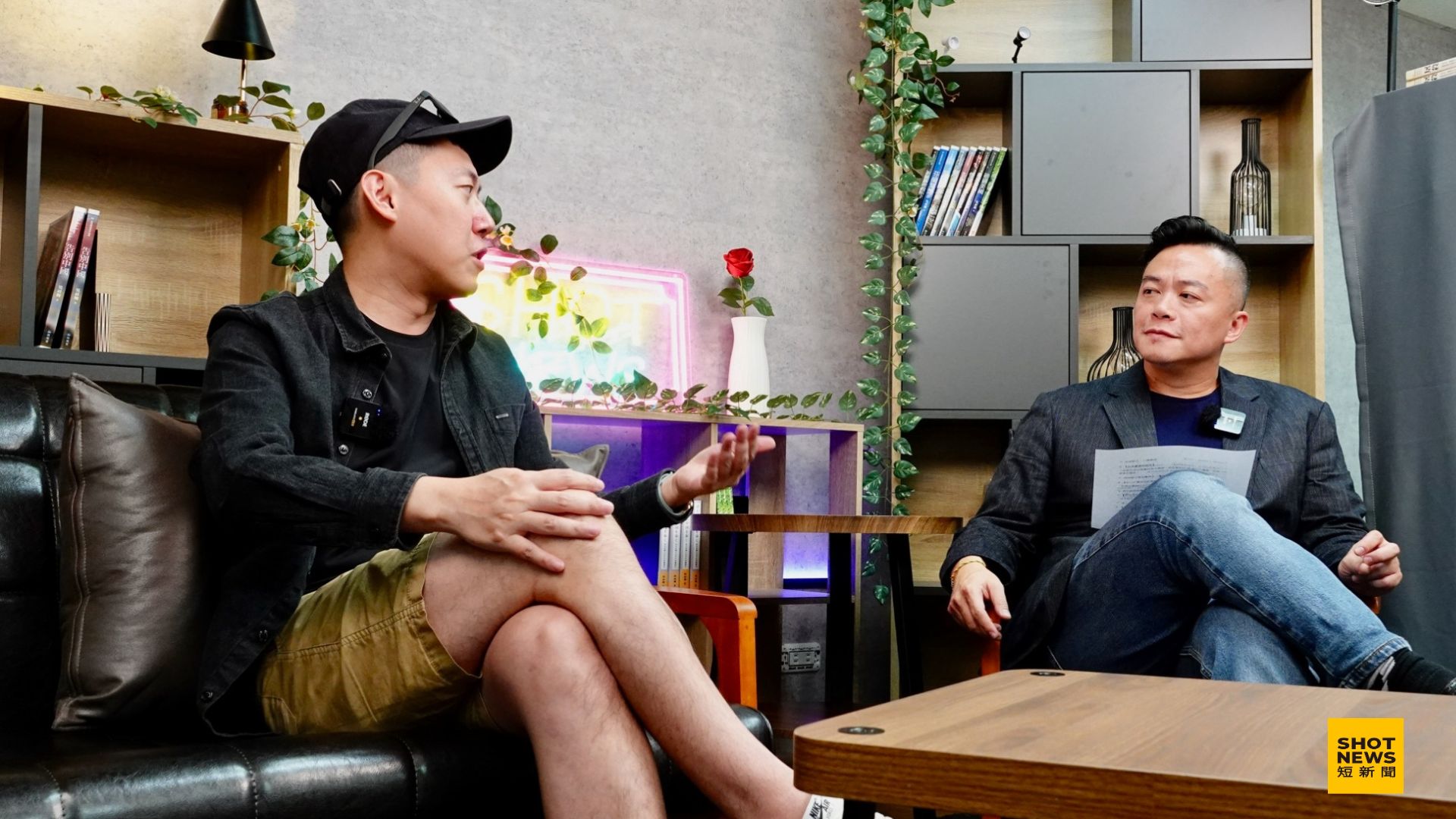 網紅Cheap與《短新聞》總編輯沈志霖。