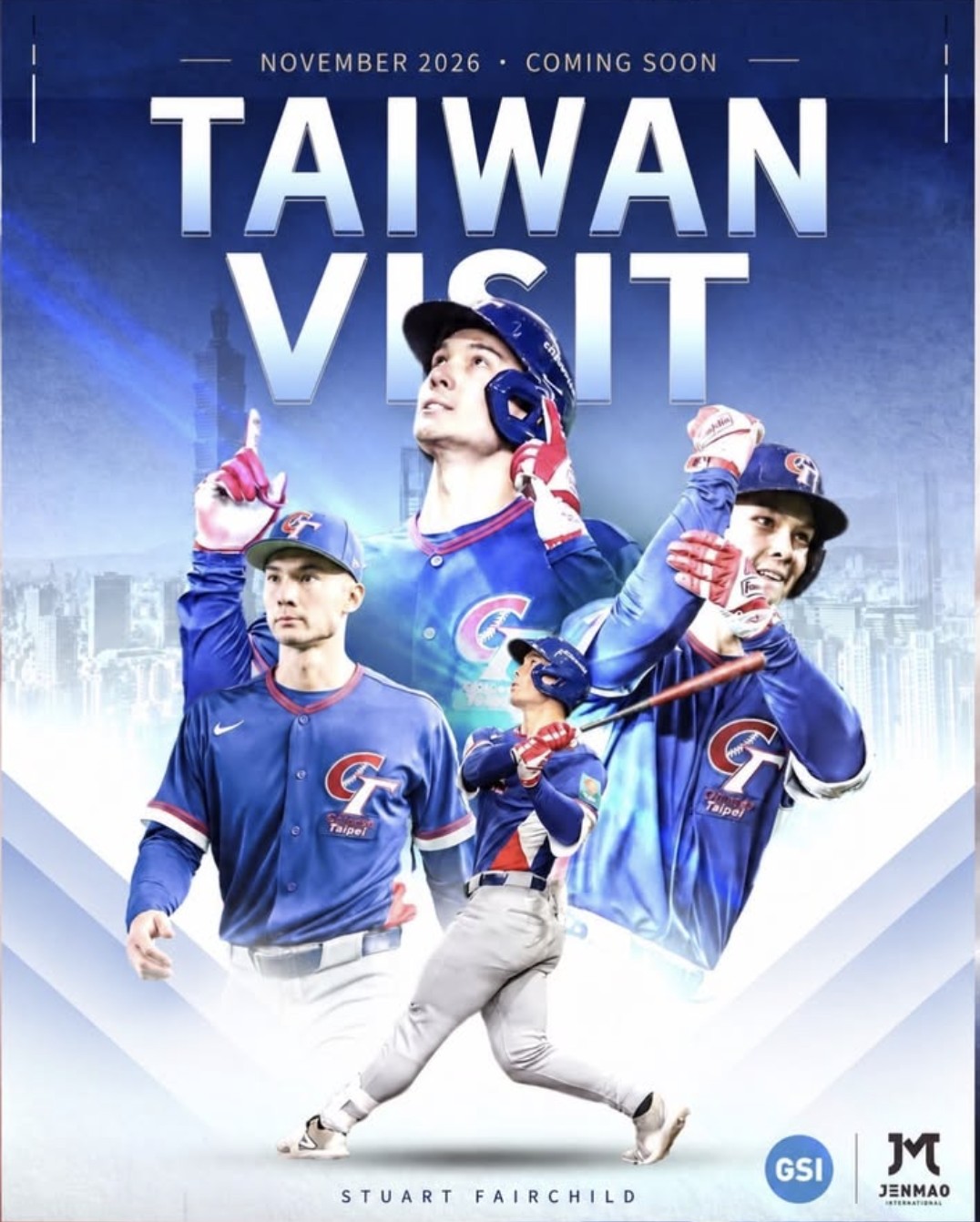 WBC英雄兌現承諾!費爾柴德11月訪台