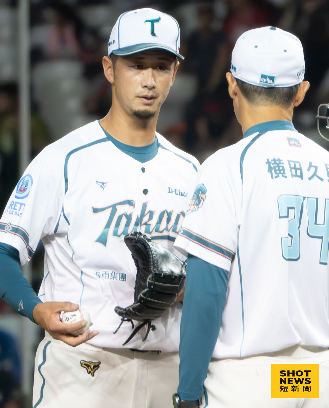 台鋼雄鷹先發投手吉田一將投2局失8分後退場（圖：謝硯宇攝影）