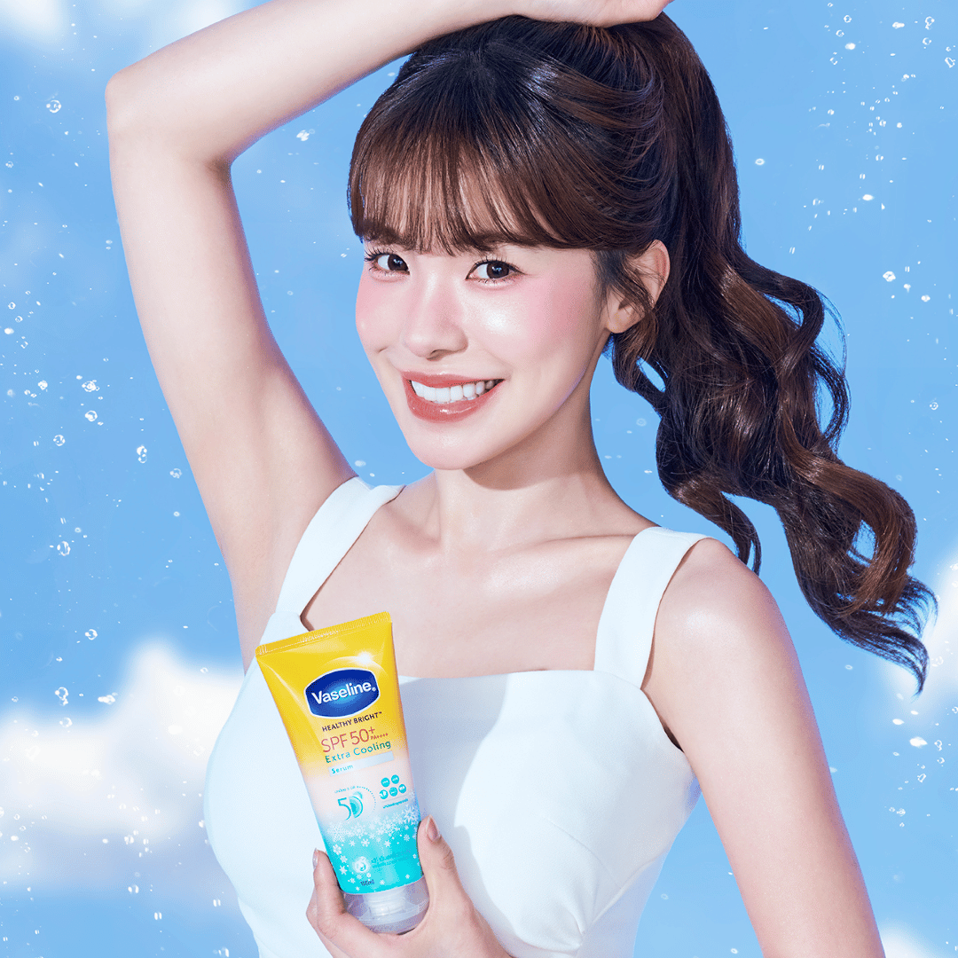 「5D涼感輕透防曬乳（小藍傘）」添加三重薄荷成分，首創5重防曬力。（圖／凡士林提供 ）