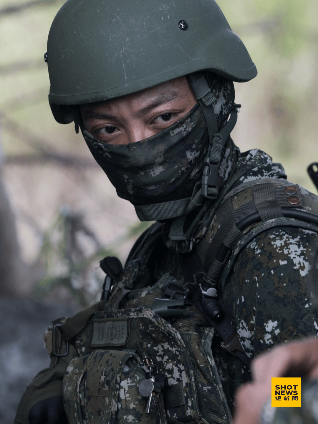 台灣陸軍官兵進行演訓。(國防部發言人)