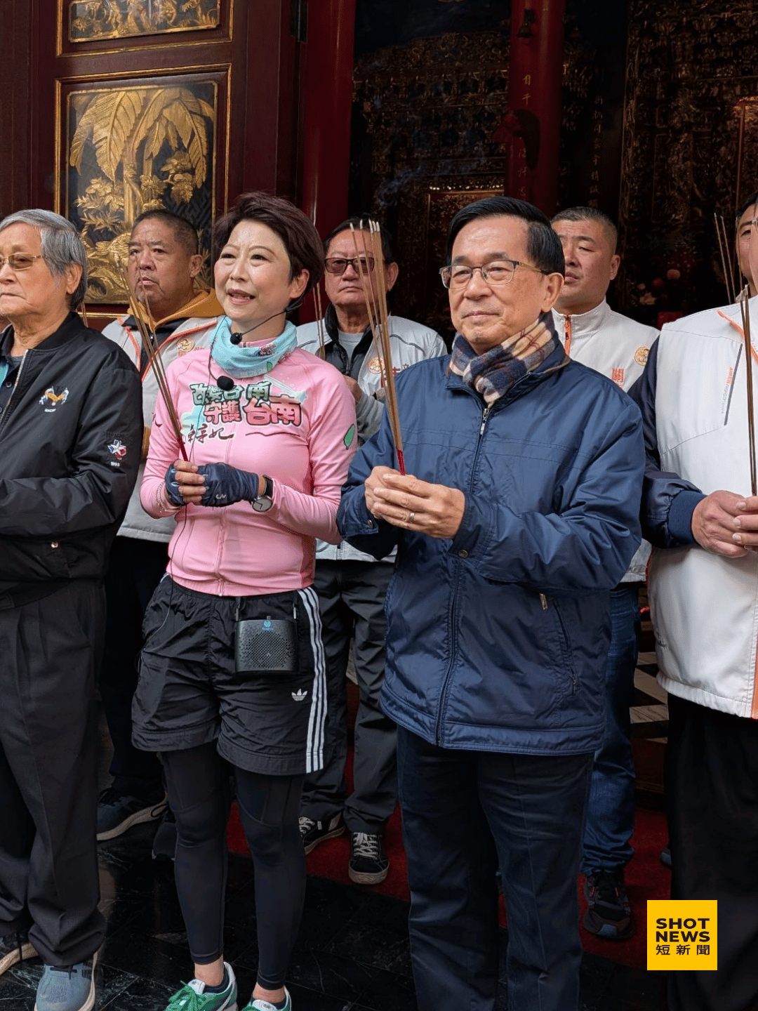 陳亭妃拚台南市長鐵馬行 巧遇前總統陳水扁