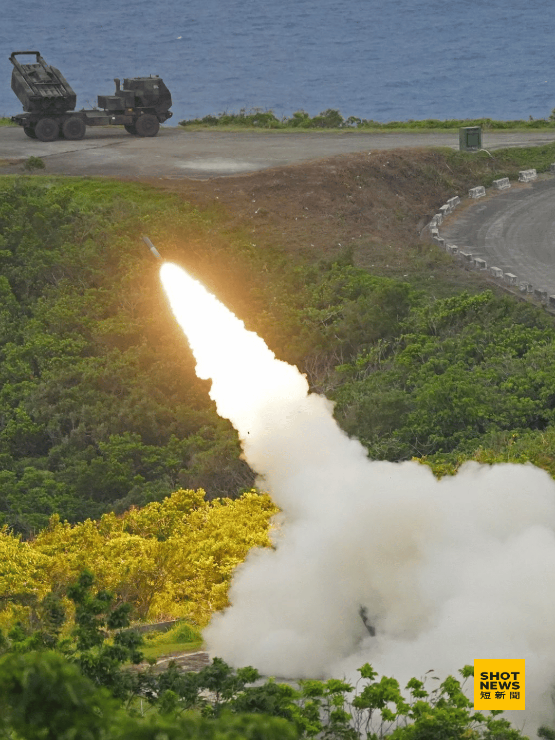 台灣陸軍試射防空飛彈。(國防部發言人)