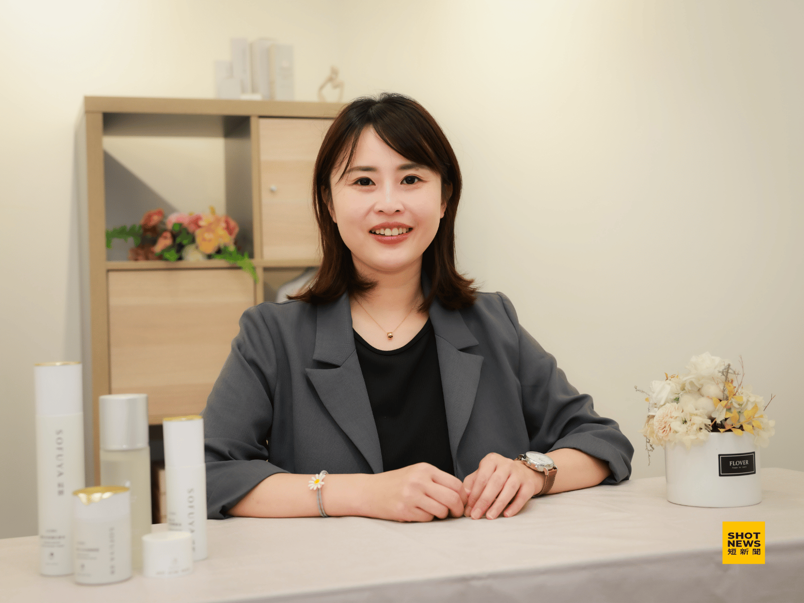 蘇巧藍說，期待大家一起賺錢、一起把企業做大，讓每個人都有機會提升收入。(劉祐龍攝影)