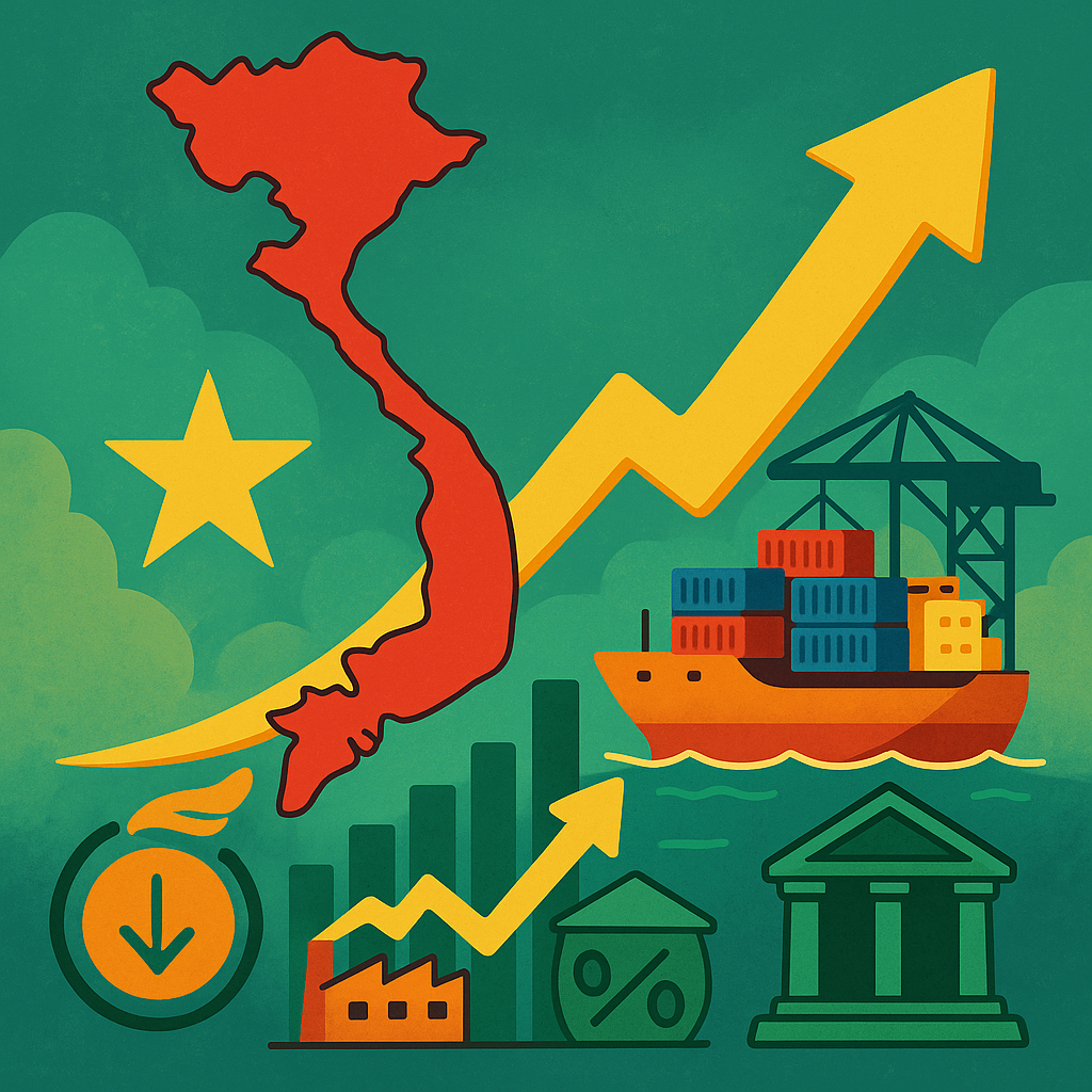 越南2025年GDP預測上調至6.9%