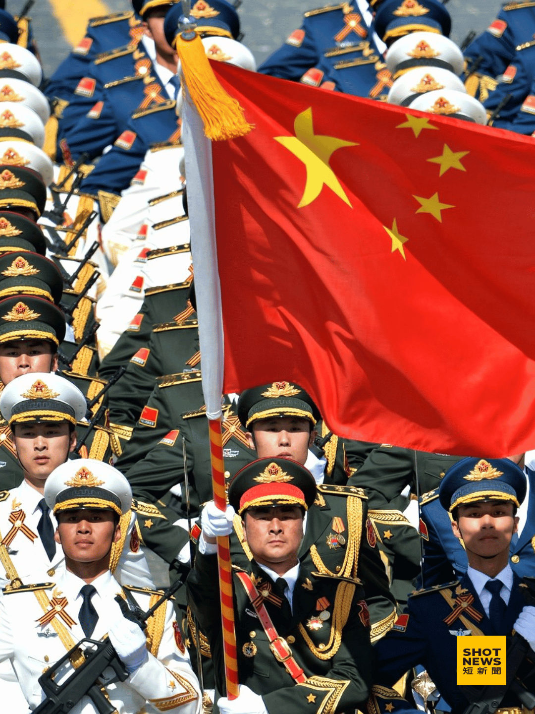 中國人民解放軍三軍儀隊。(維基共享)