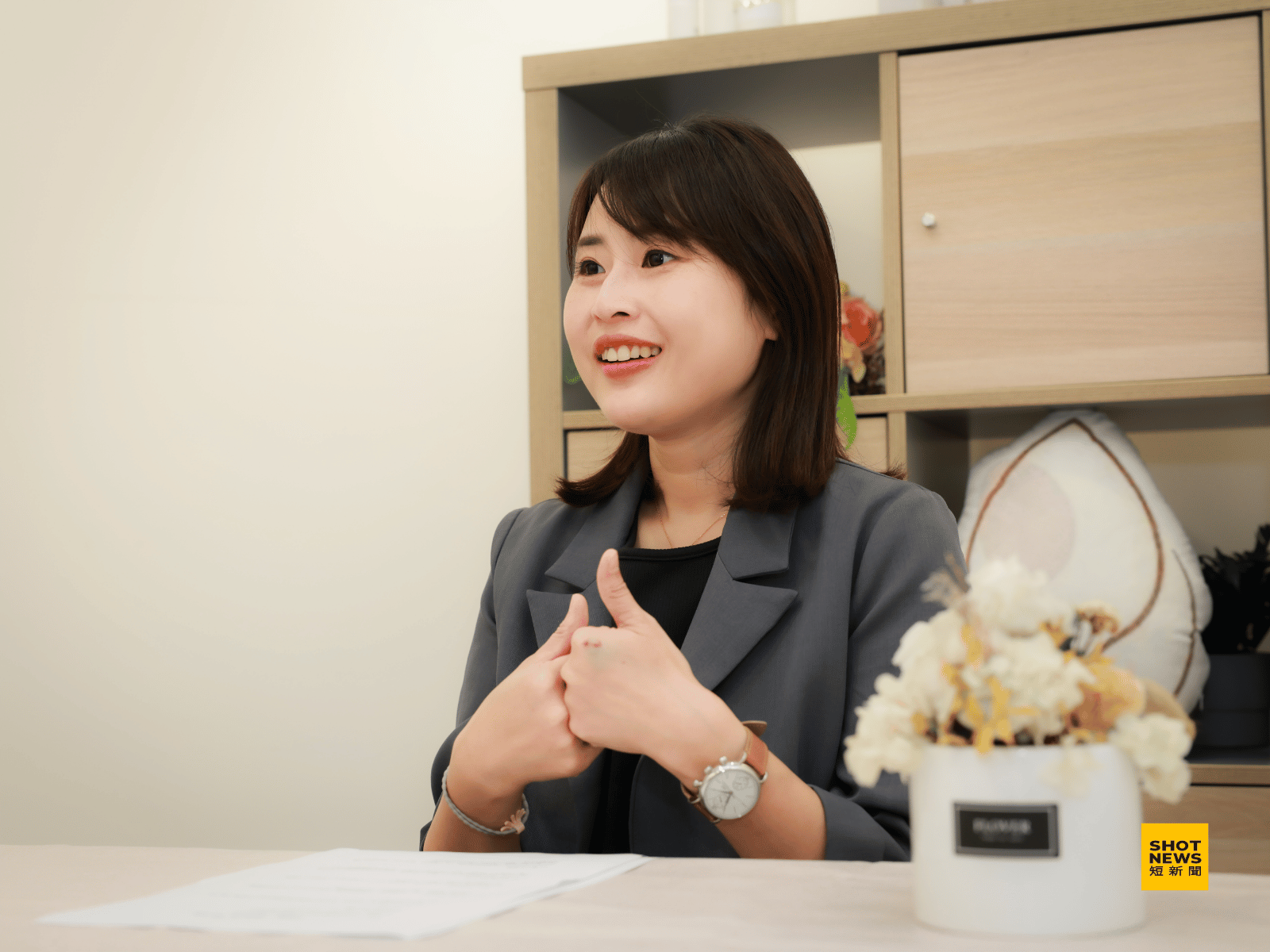 蘇巧藍說，第一批員工集體離職帶給自己的省思與自我角色定位的思考，給現在的自己很多改變。(劉祐龍攝影)