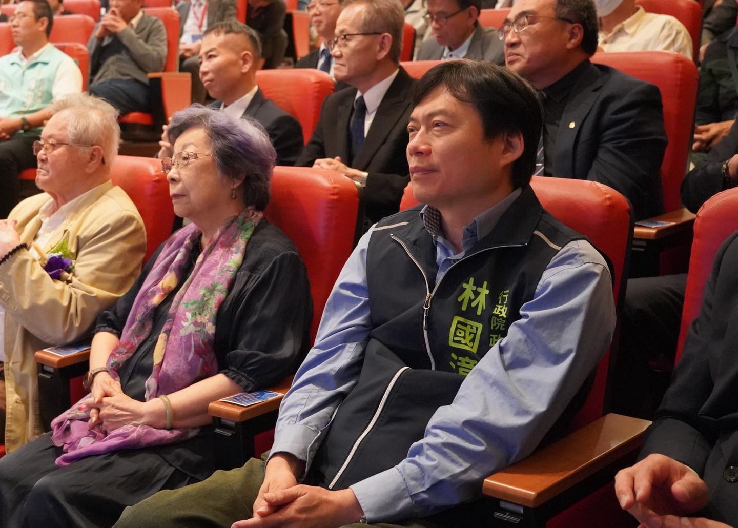 林國漳受邀參與宜蘭大學百年校慶，感性見證游錫堃獲頒名譽博士。（林國漳臉書）