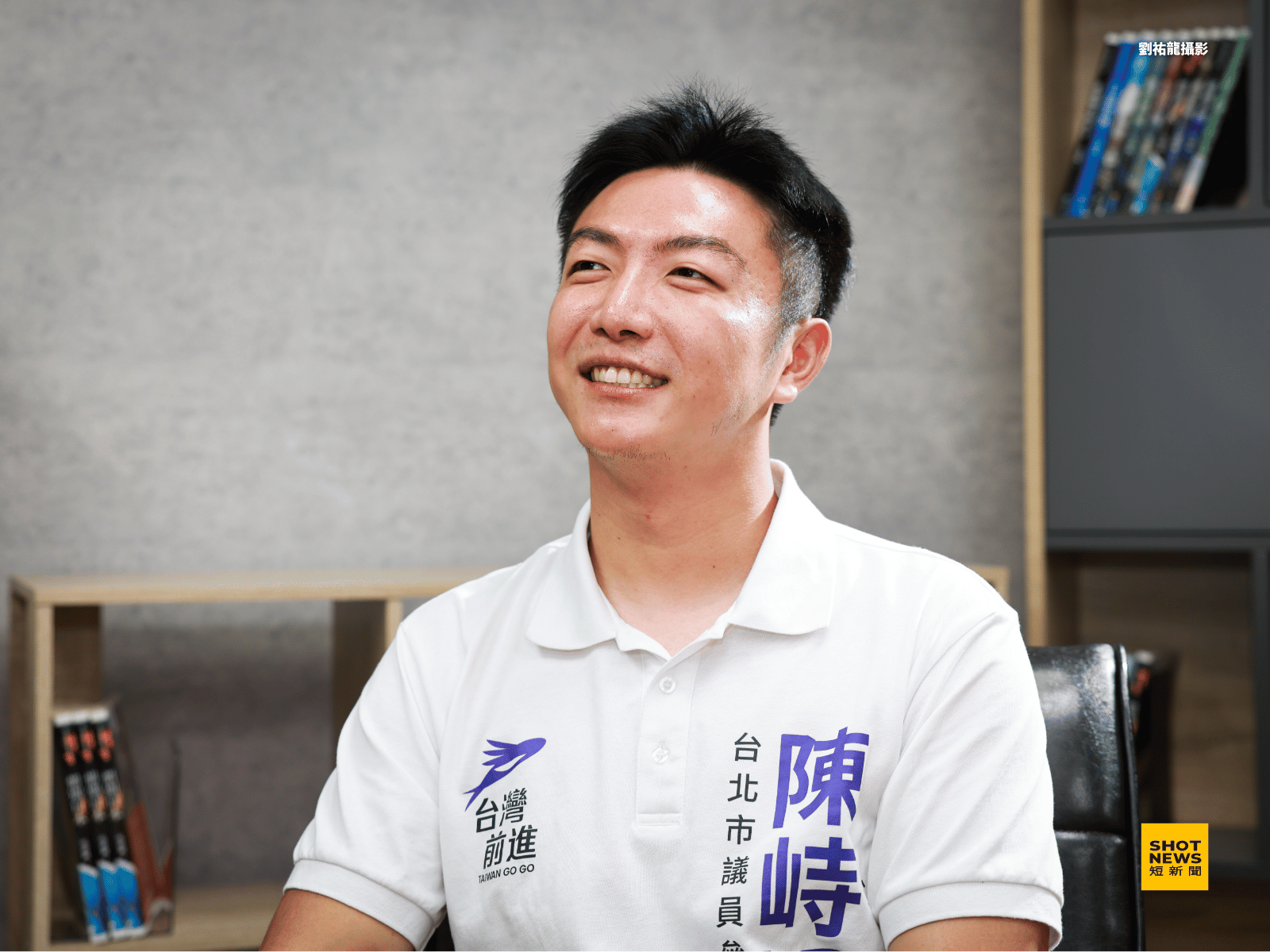 陳峙穎打消退休念頭，結盟本土小黨組「台灣前進」再戰政壇。（攝影：劉祐龍）