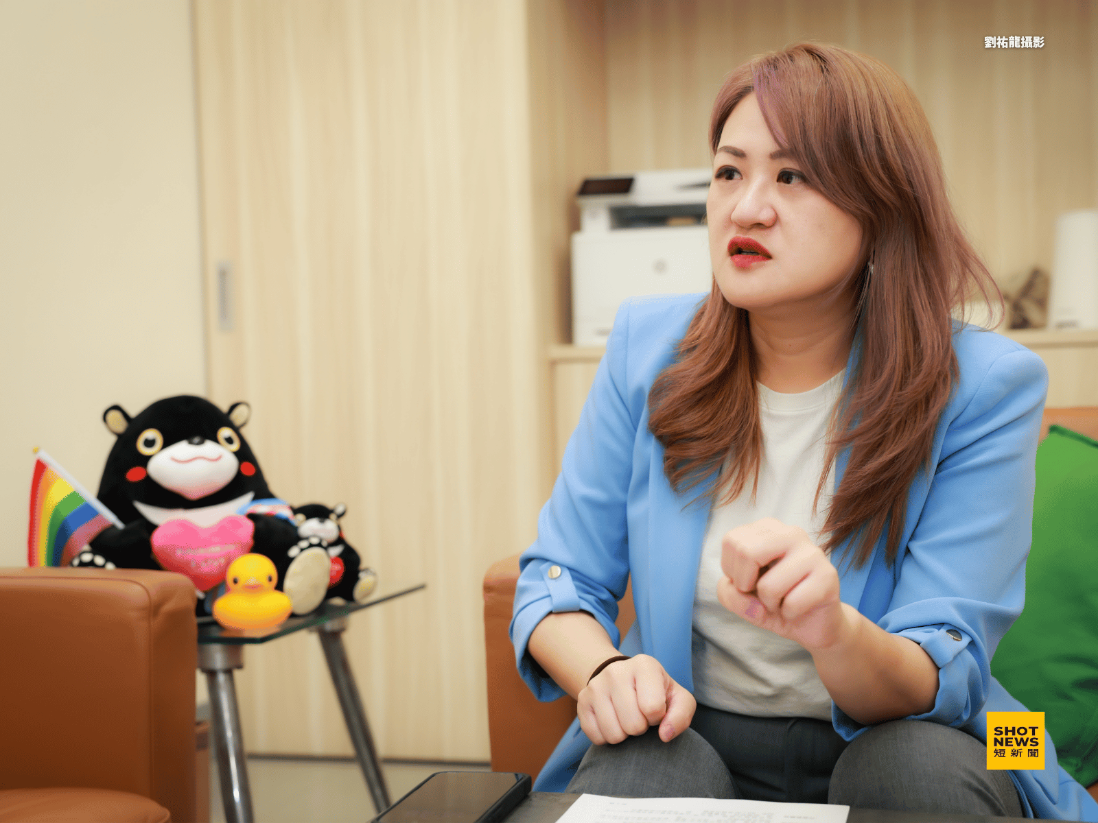 高閔琳說,推動黃色小鴨回歸,是為了見證高雄十年來的轉變。(攝影:劉祐龍)